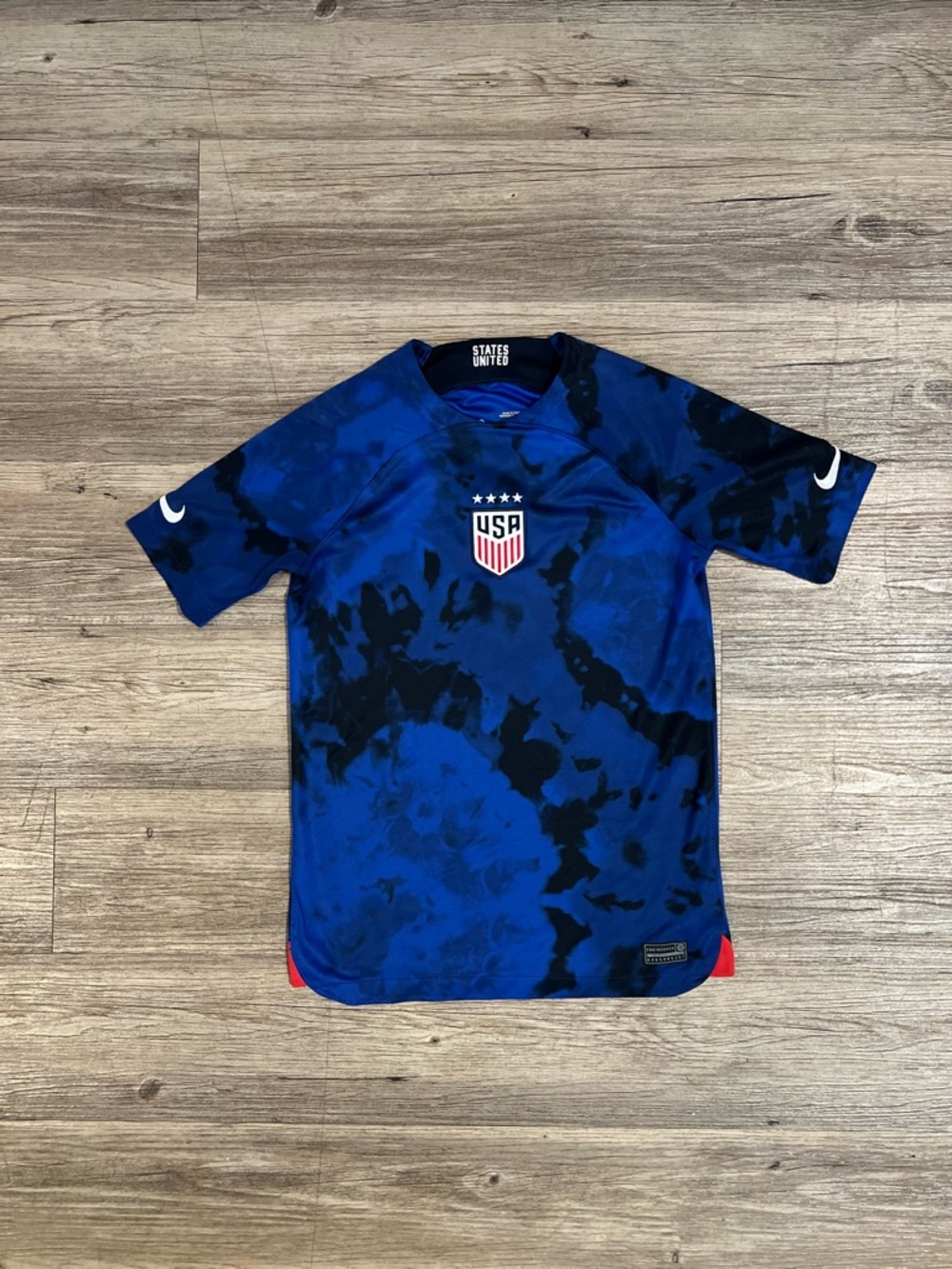 Nike USA 2022 4-Star Away Soccer Jersey Shirt Blue Size Large Kids